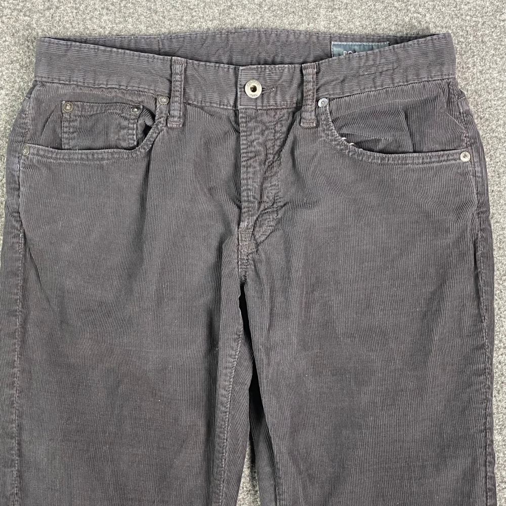 Bonobos Mens Corduroy Pants 30x32 Gray Slim Fit French Corduroy Casual Trousers - Picture 8 of 15